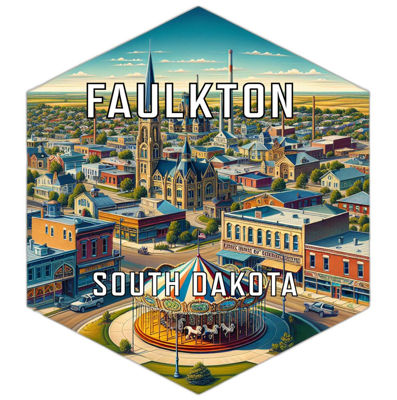 Faulkton South Dakota Travel Destination Souvenir Vinyl Decal Sticker 2-Inch