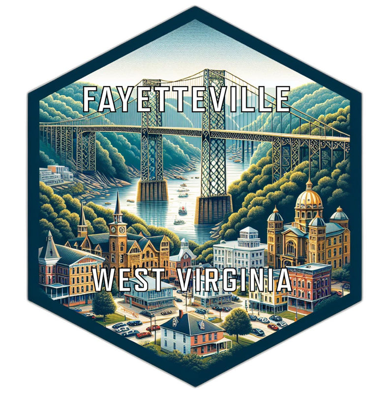 Fayetteville West Virginia Travel Destination Souvenir Vinyl Decal Sticker 6-Inch