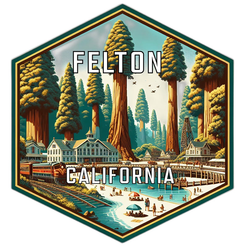 Felton California Travel Destination Souvenir Vinyl Decal Sticker 2-Inch