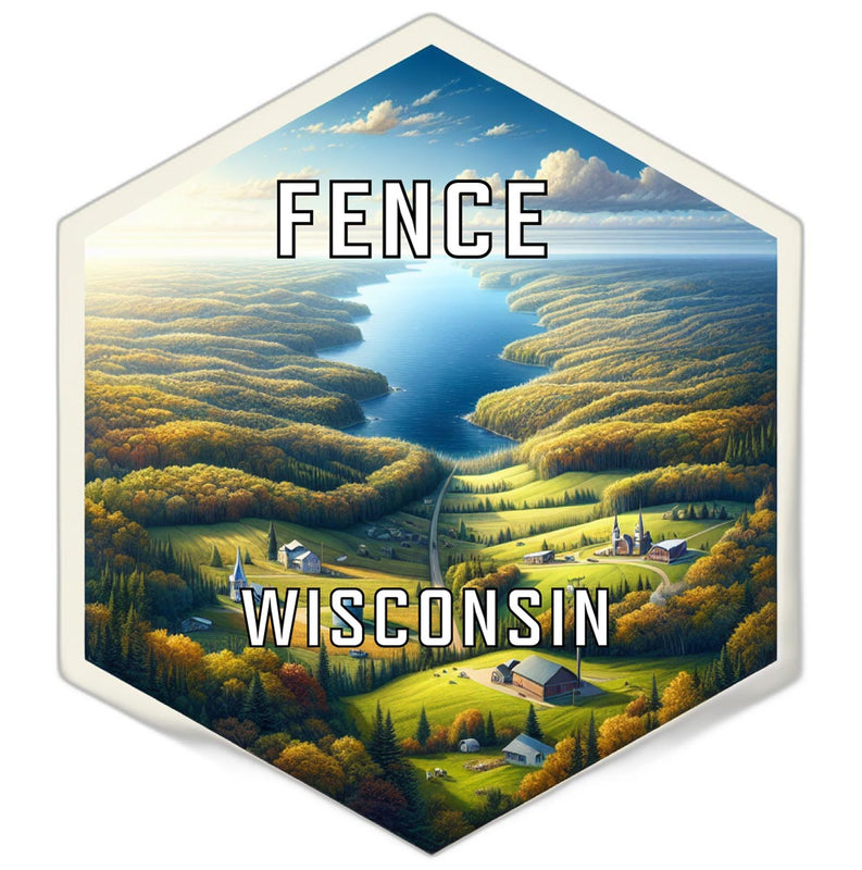 Fence Wisconsin Travel Destination Souvenir Vinyl Decal Sticker 2-Inch