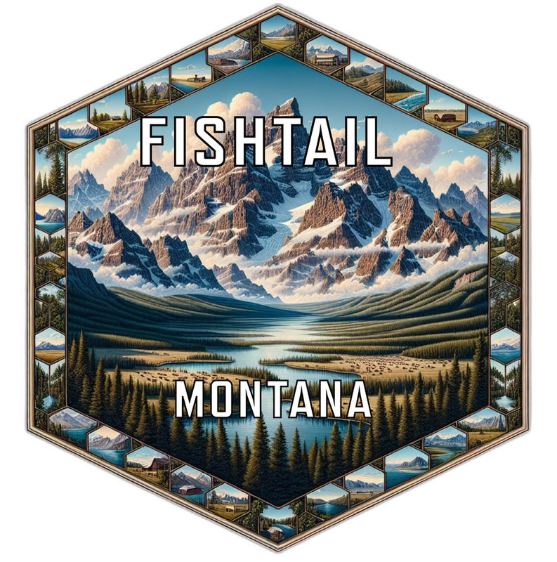 Fishtail Montana Travel Destination Souvenir Vinyl Decal Sticker 6-Inch