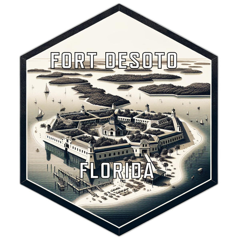 Fort Desoto Florida Travel Destination Souvenir Vinyl Decal Sticker 4-Inch