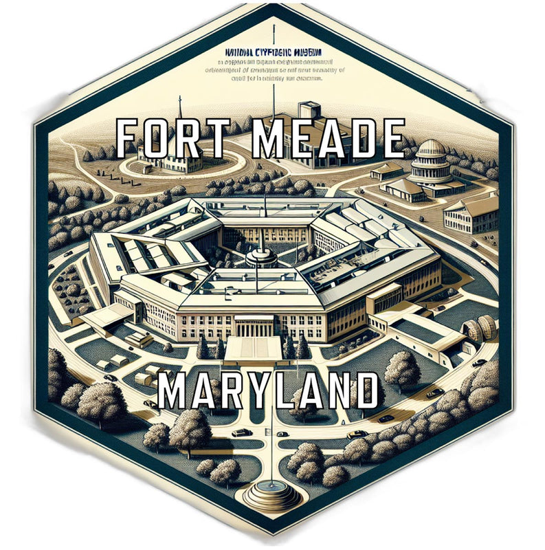 Fort Meade Maryland Souvenir Travel Destination Die Cut Hexagon Fridge Magnet 2-Inch