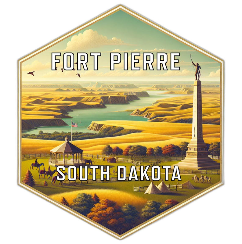 Fort Pierre South Dakota Travel Destination Souvenir Vinyl Decal Sticker 2-Inch
