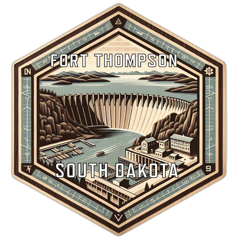 Fort Thompson South Dakota Travel Destination Souvenir Vinyl Decal Sticker 6-Inch