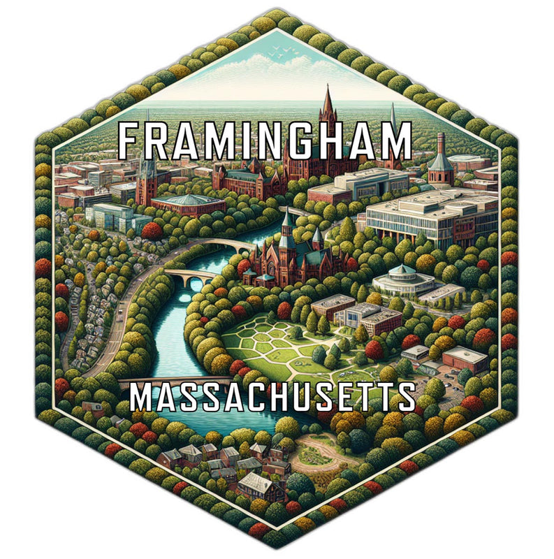Framingham Massachusetts Travel Destination Souvenir Vinyl Decal Sticker 2-Inch