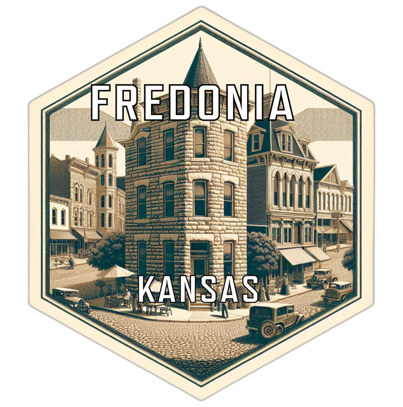 Fredonia Kansas Travel Destination Souvenir Vinyl Decal Sticker 6-Inch