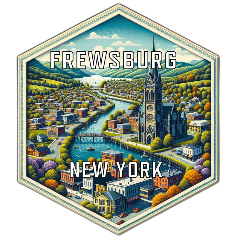 Frewsburg New York Travel Destination Souvenir Vinyl Decal Sticker 2-Inch