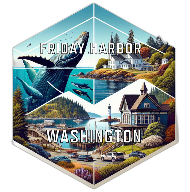 Friday Harbor Washington Travel Destination Souvenir Vinyl Decal Sticker 2-Inch