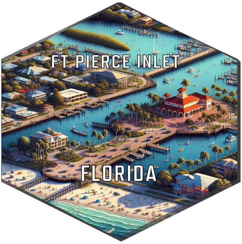 Ft Pierce Inlet Florida Travel Destination Souvenir Vinyl Decal Sticker 2-Inch