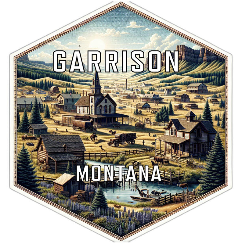 Garrison Montana Travel Destination Souvenir Vinyl Decal Sticker 2-Inch