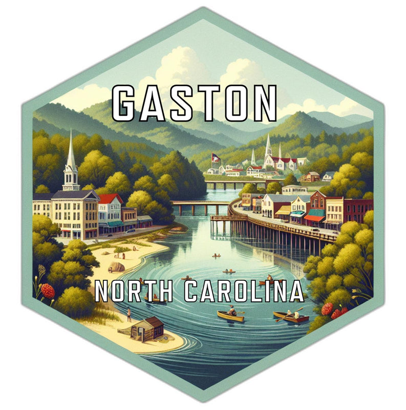 Gaston North Carolina Travel Destination Souvenir Vinyl Decal Sticker 2-Inch