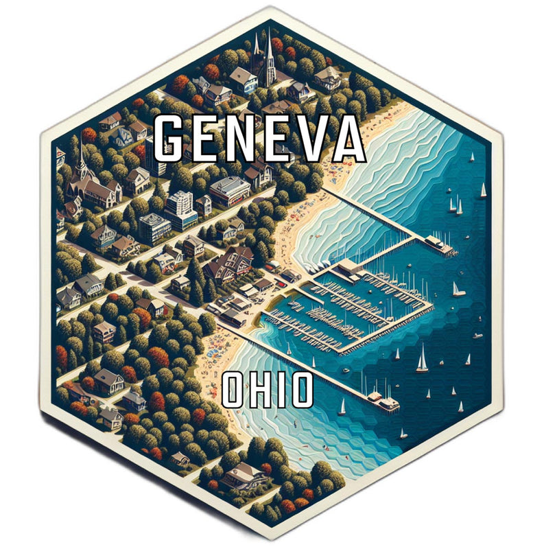 Geneva Ohio Travel Destination Souvenir Vinyl Decal Sticker 4-Inch