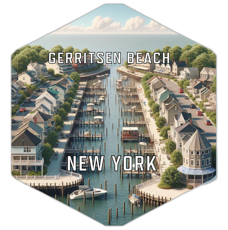 Gerritsen Beach New York Travel Destination Souvenir Vinyl Decal Sticker 4-Inch