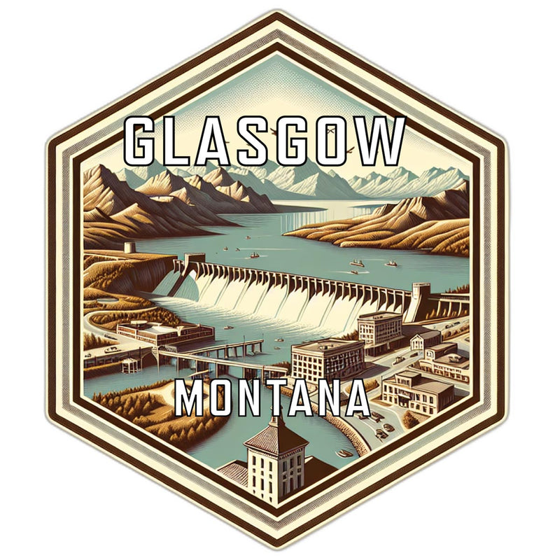 Glasgow Montana Travel Destination Souvenir Vinyl Decal Sticker 2-Inch