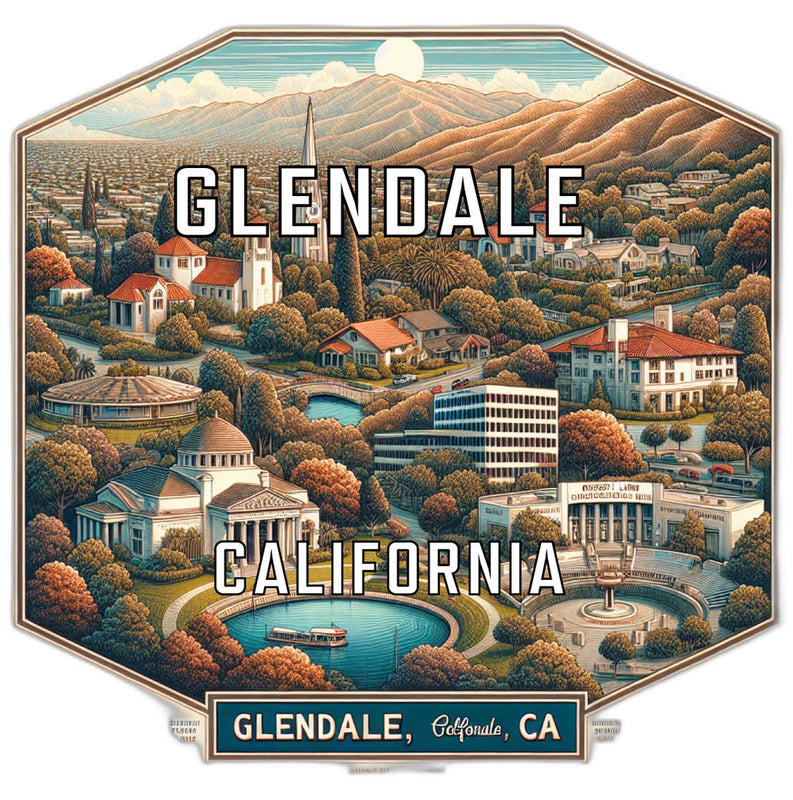 Glendale California Travel Destination Souvenir Vinyl Decal Sticker 6-Inch