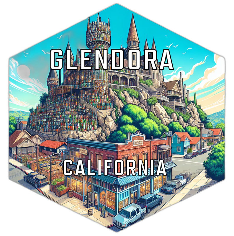 Glendora California Travel Destination Souvenir Vinyl Decal Sticker 4-Inch
