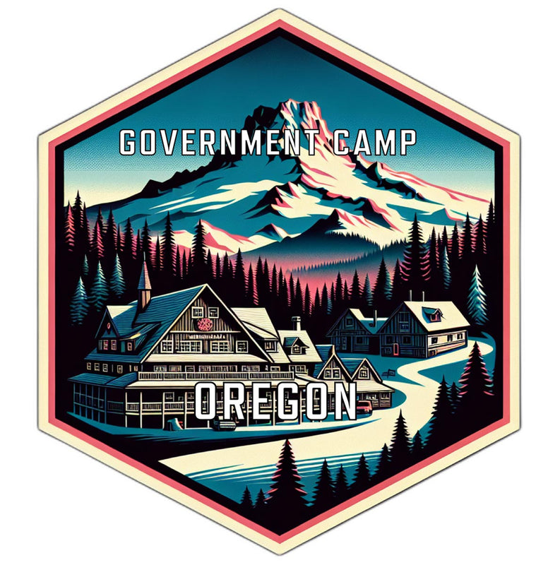 Government Camp Oregon Travel Destination Souvenir Vinyl Decal Sticker 4-Inch