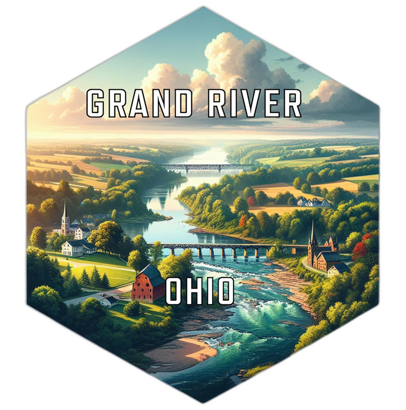 Grand River Ohio Travel Destination Souvenir Vinyl Decal Sticker 6-Inch