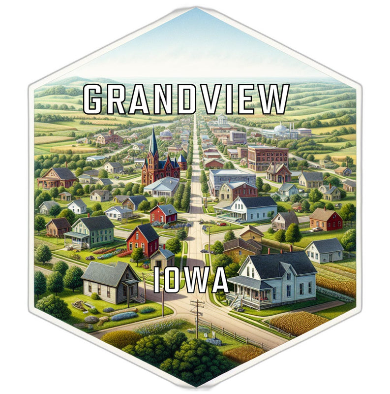 Grandview Iowa Travel Destination Souvenir Vinyl Decal Sticker 2-Inch