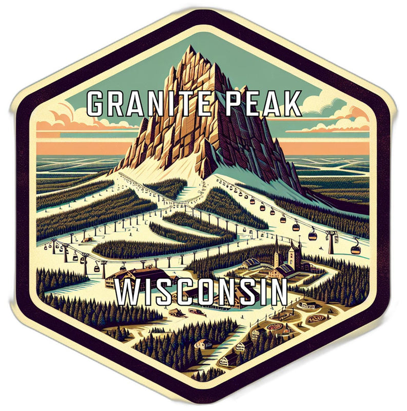 Granite Peak Wisconsin Travel Destination Souvenir Vinyl Decal Sticker 2-Inch