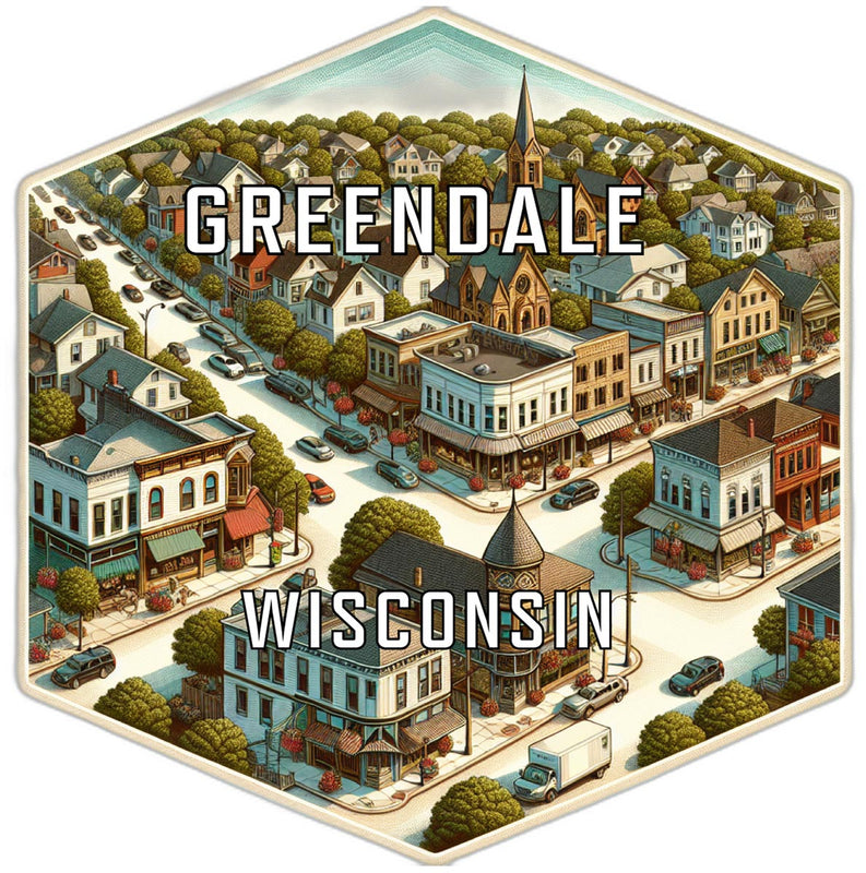 Greendale Wisconsin Travel Destination Souvenir Vinyl Decal Sticker 4-Inch