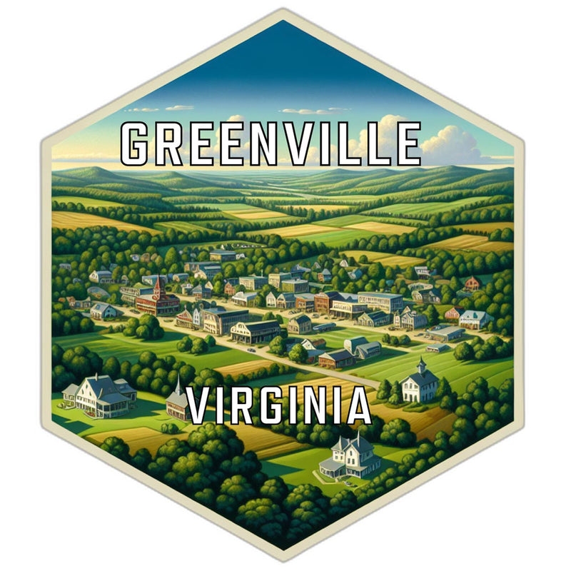 Greenville Virginia Travel Destination Souvenir Vinyl Decal Sticker 2-Inch