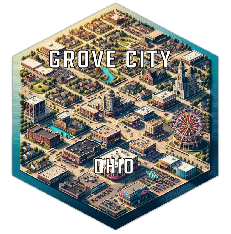 Grove City Ohio Travel Destination Souvenir Vinyl Decal Sticker 2-Inch