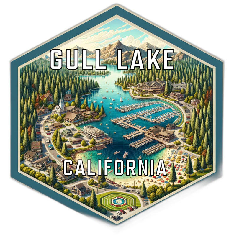 Gull Lake California Travel Destination Souvenir Vinyl Decal Sticker 2-Inch