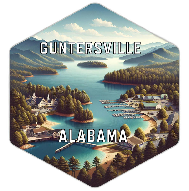 Guntersville Alabama Travel Destination Souvenir Vinyl Decal Sticker 2-Inch
