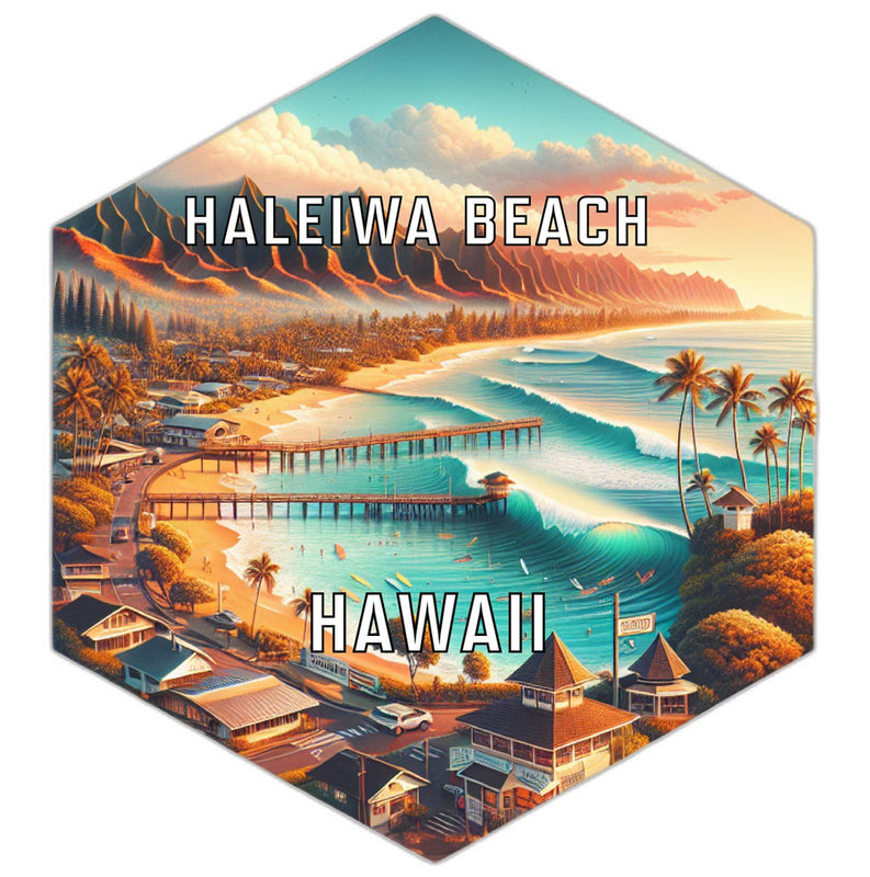 Haleiwa Beach Hawaii Travel Destination Souvenir Vinyl Decal Sticker 2-Inch