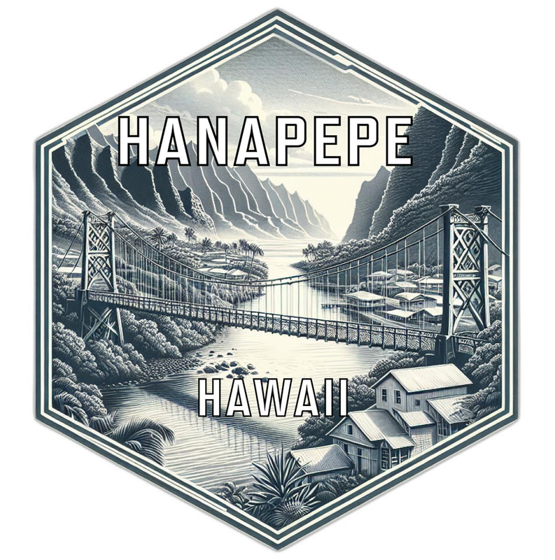 Hanapepe Hawaii Travel Destination Souvenir Vinyl Decal Sticker 2-Inch