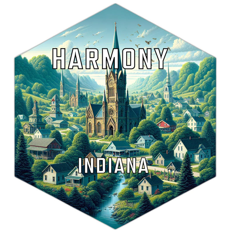 Harmony Indiana Travel Destination Souvenir Vinyl Decal Sticker 2-Inch