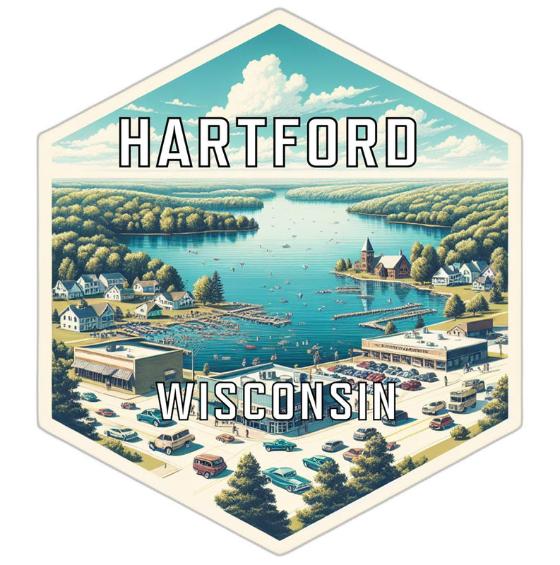 Hartford Wisconsin Travel Destination Souvenir Vinyl Decal Sticker 6-Inch