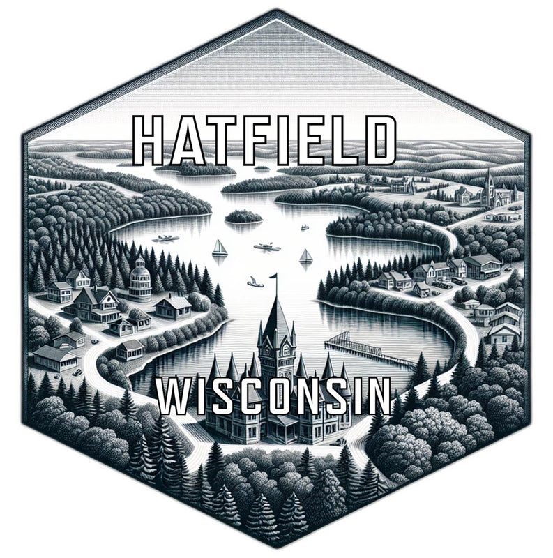 Hatfield Wisconsin Travel Destination Souvenir Vinyl Decal Sticker 4-Inch