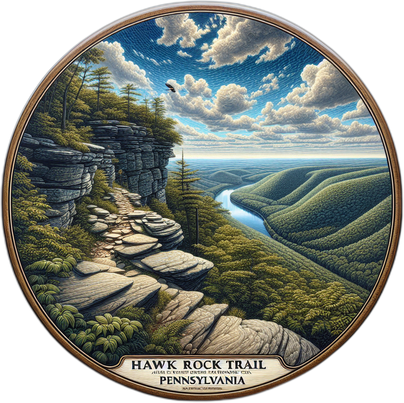 hawk rock trail_pennsylvania Souvenir Die Cut Flat Magnet 2-Inch