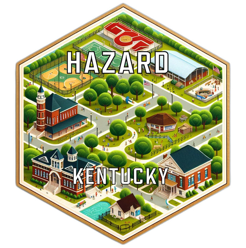 Hazard Kentucky Travel Destination Souvenir Vinyl Decal Sticker 2-Inch