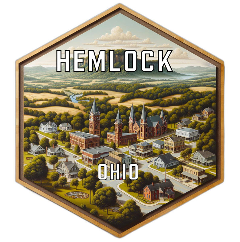 Hemlock Ohio Travel Destination Souvenir Vinyl Decal Sticker 2-Inch