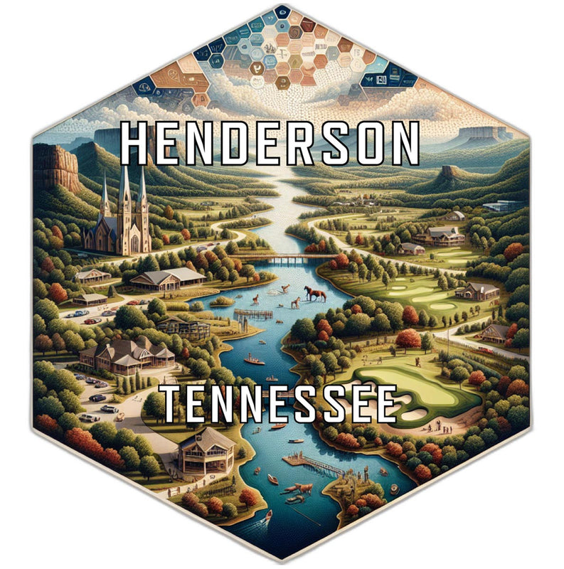 Henderson Tennessee Travel Destination Souvenir Vinyl Decal Sticker 2-Inch