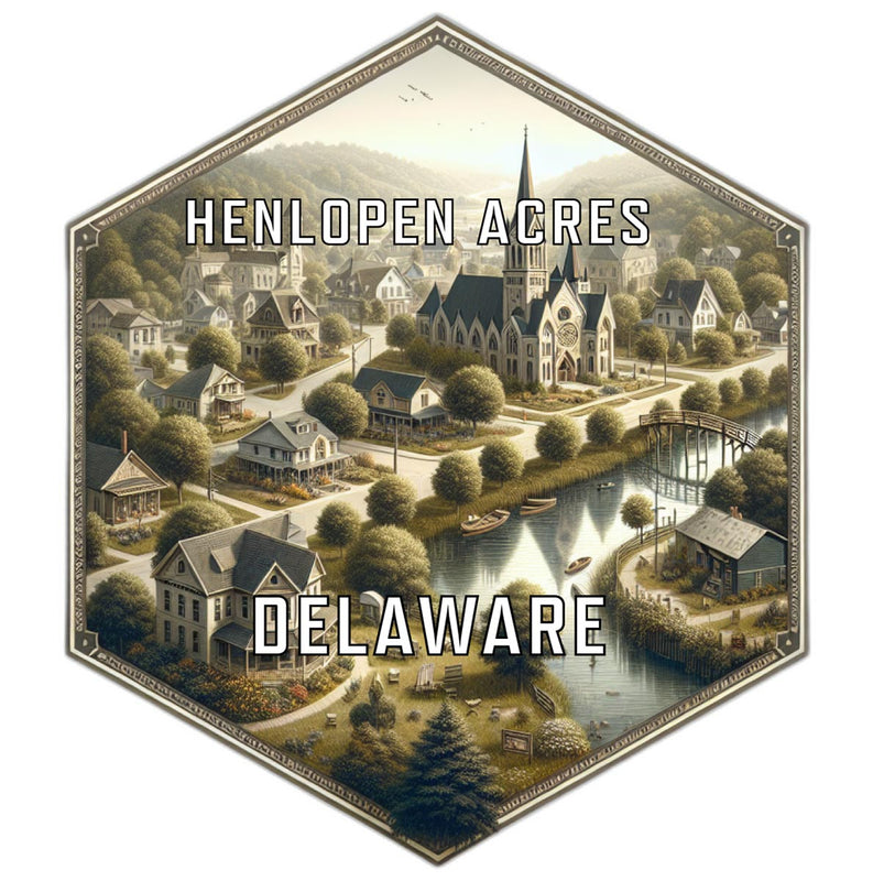 Henlopen Acres Delaware Travel Destination Souvenir Vinyl Decal Sticker 6-Inch