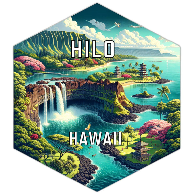 Hilo Hawaii Travel Destination Souvenir Vinyl Decal Sticker 6-Inch
