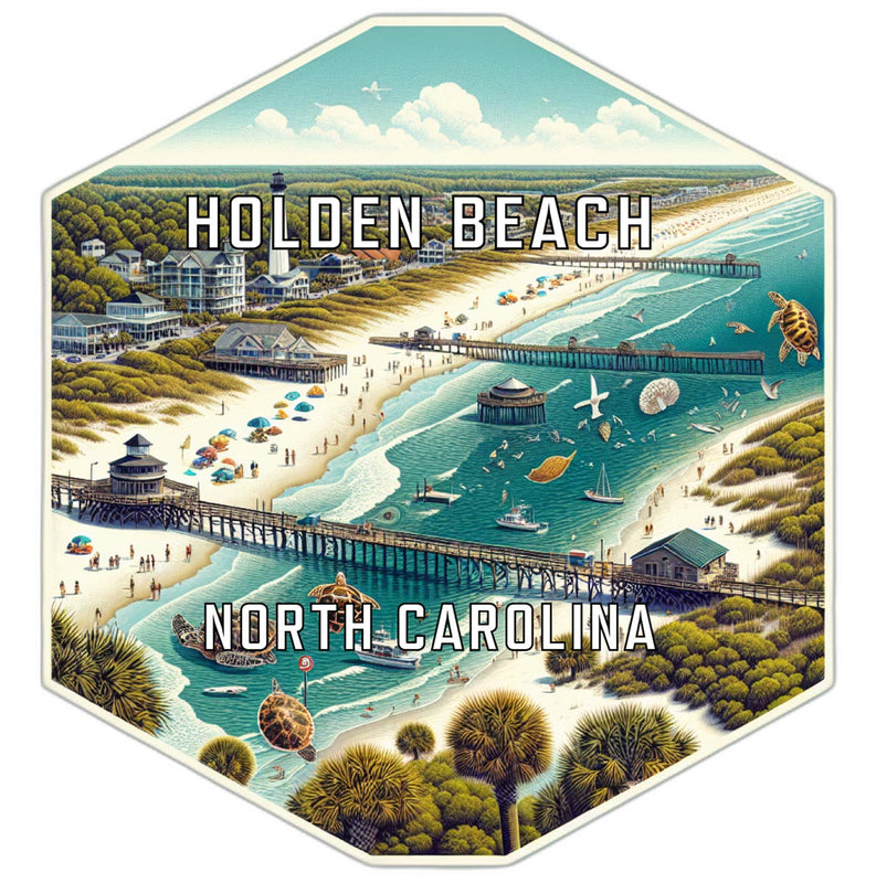 Holden Beach North Carolina Travel Destination Souvenir Vinyl Decal Sticker 6-Inch