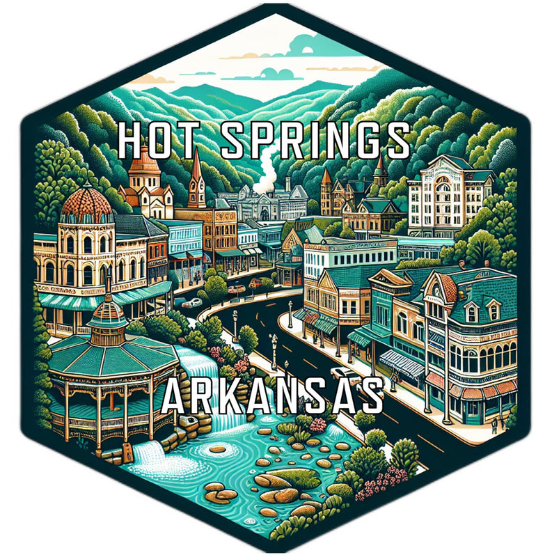 Hot Springs Arkansas Travel Destination Souvenir Vinyl Decal Sticker 2-Inch