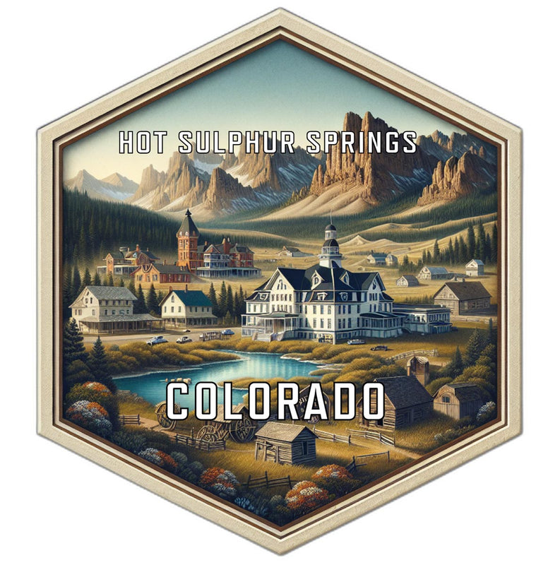Hot Sulphur Springs Colorado Travel Destination Souvenir Vinyl Decal Sticker 6-Inch