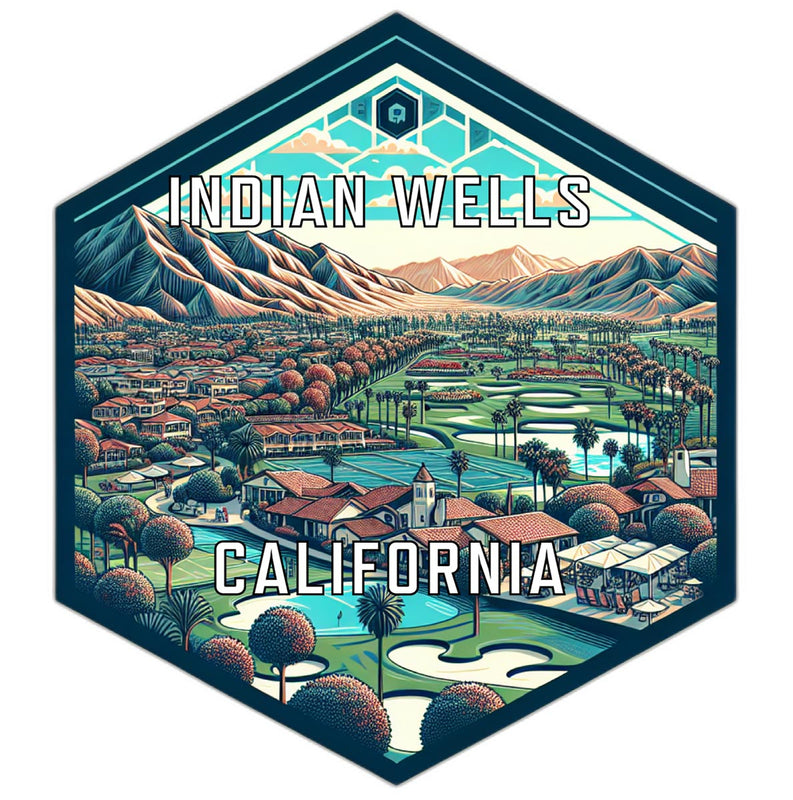 Indian Wells California Travel Destination Souvenir Vinyl Decal Sticker 6-Inch