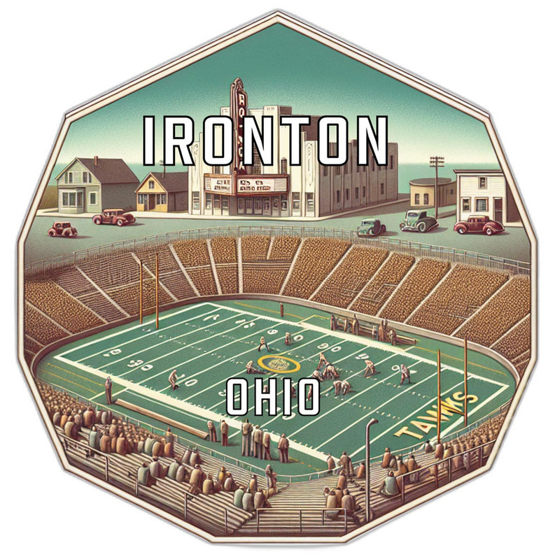 Ironton Ohio Souvenir Travel Destination Die Cut Hexagon Fridge Magnet 6-Inch
