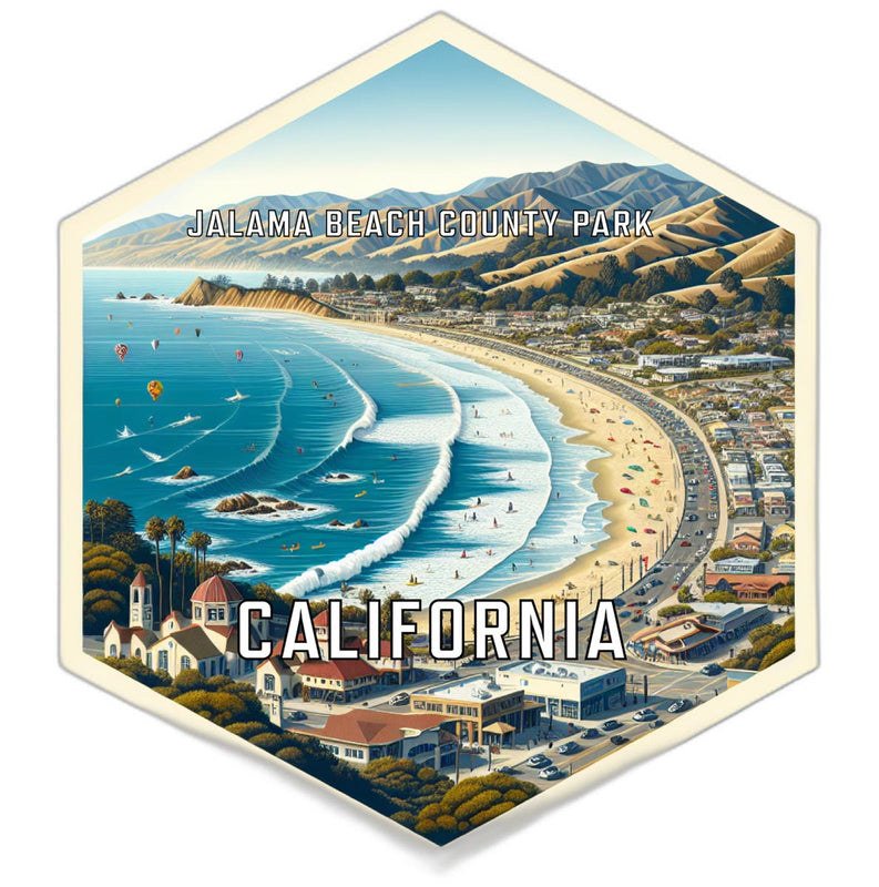 Jalama Beach County Park California Travel Destination Souvenir Vinyl Decal Sticker 2-Inch