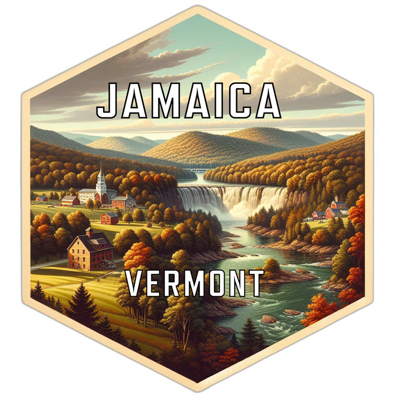 Jamaica Vermont Travel Destination Souvenir Vinyl Decal Sticker 2-Inch