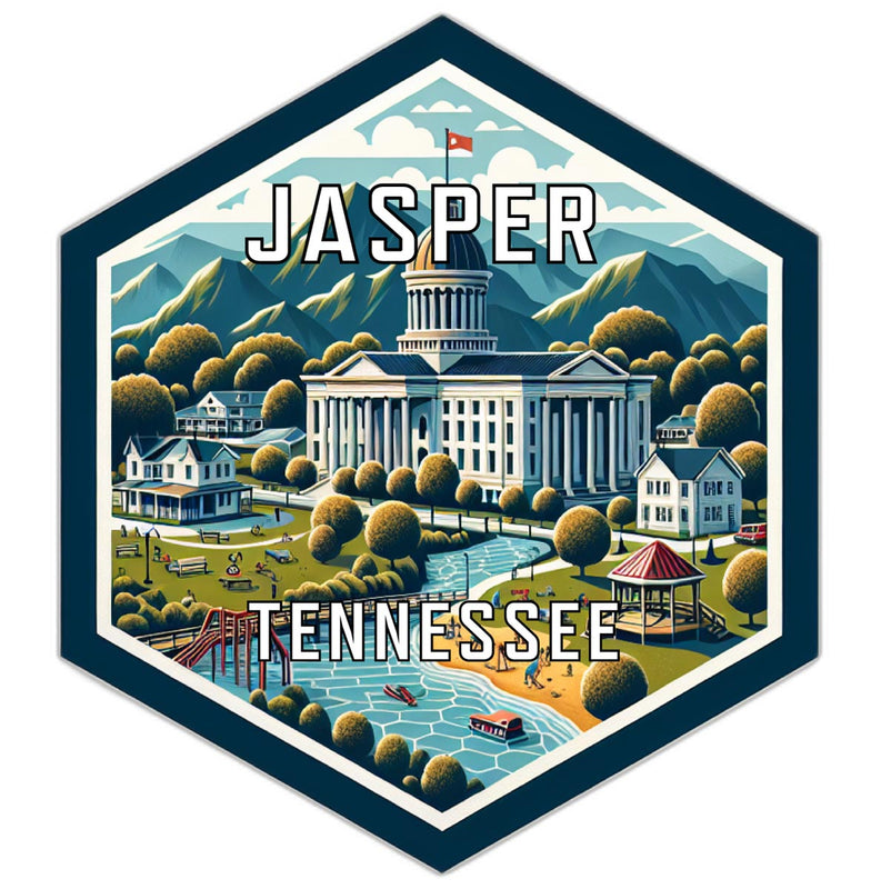Jasper Tennessee Travel Destination Souvenir Vinyl Decal Sticker 6-Inch