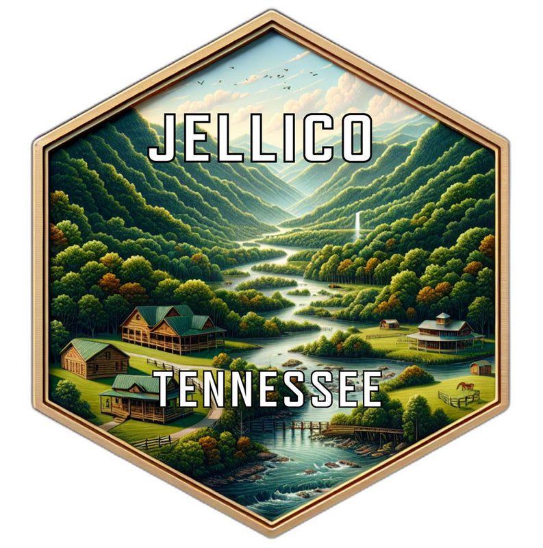 Jellico Tennessee Travel Destination Souvenir Vinyl Decal Sticker 2-Inch